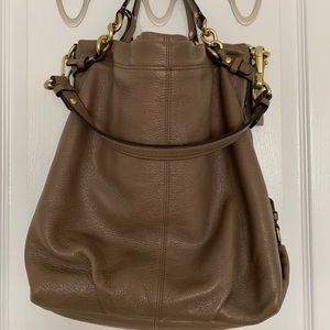 Tan Coach hobo bag